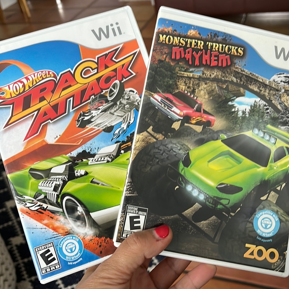 Hot Wheels attack and Monster Truck Mayhem WII Nintendo game.